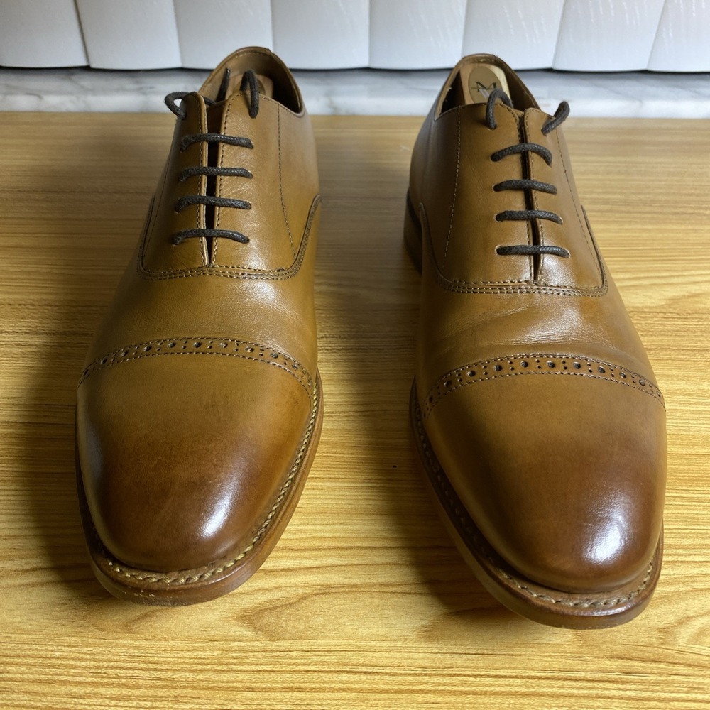 Allen Edmonds Brady Oxford Shoes Men's 11 D Walnut Brown Leather Cap Toe USA